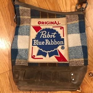 Vintage Pabst Blue Ribbon Crossbody Purse
